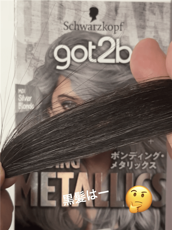 got2b（ゴットゥービー）ボンディング・メタリックス体験レビュー「白髪・黒髪」染める前の黒髪