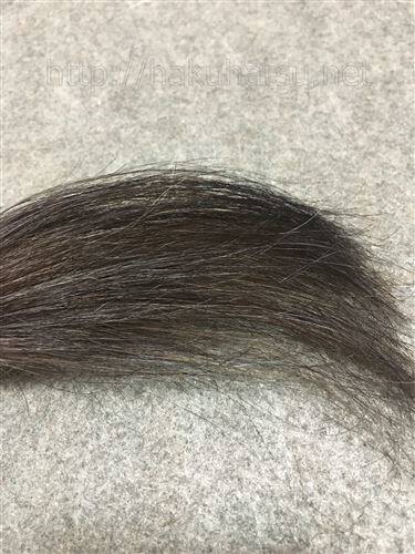 サイオス カラージェニック A01 ヌーディアッシュを黒髪+白髪10％に染めた色