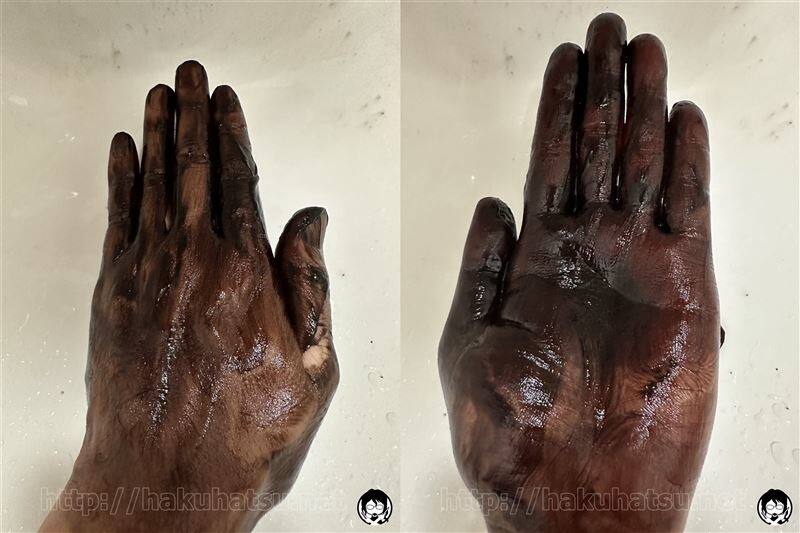 clayence(クレイエンス）クレイスパカラートリートメント　体験レビュー素手で塗った手