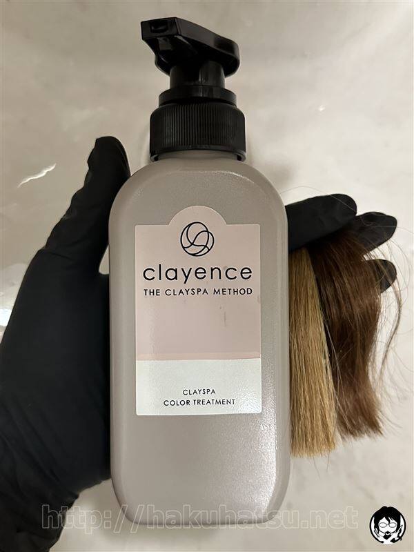 clayence(クレイエンス）クレイエンスクレイスパ　カラートリートメント　アッシュブラウンを明るい髪・かなり明るい髪に染める