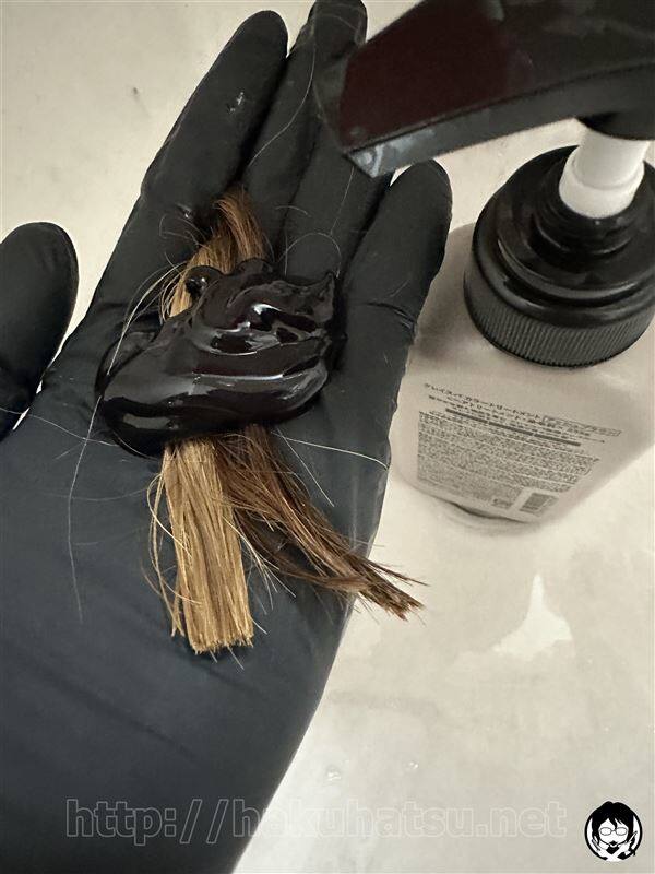 clayence(クレイエンス）クレイエンスクレイスパ　カラートリートメント　アッシュブラウンを明るい髪・かなり明るい髪に塗る