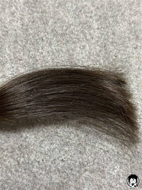 clayence(クレイエンス）クレイエンスクレイスパ　カラートリートメント　アッシュブラウンを明るい髪に塗って5分後の髪色