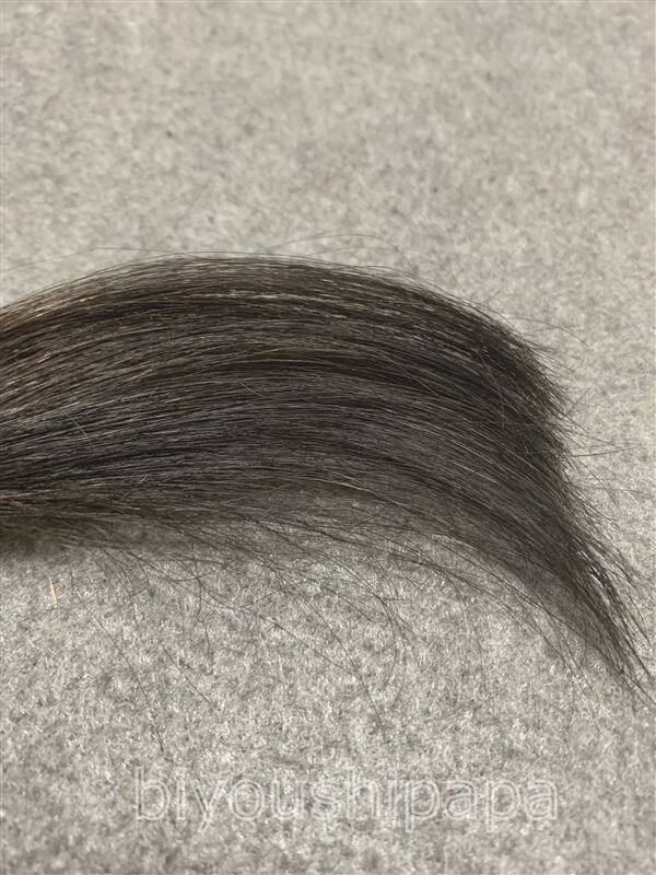 ロレアルパリエクセランスパリクチュール7M ライト アッシュブラウンで黒髪+白髪10％を染めた髪色