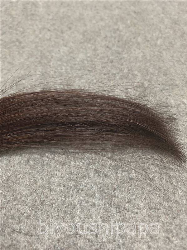 ロレアルパリエクセランスパリクチュール7P ライト ピンク ブラウンで黒髪+白髪10％を染めた髪色