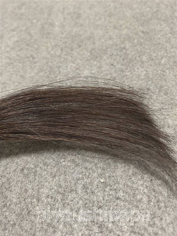 ロレアルパリエクセランスパリクチュール7R カッパー クールベージュ ブラウンを黒髪+白髪10％に染めた髪色