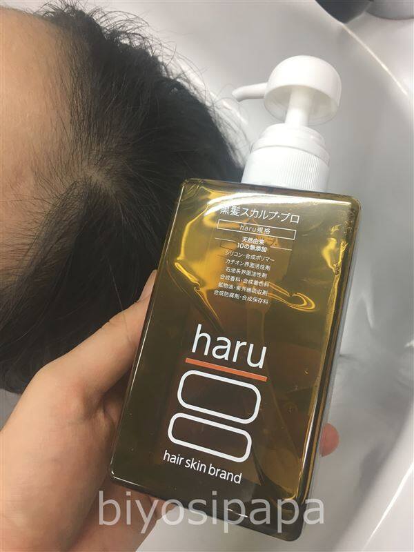 美容師パパの嫁haru黒髪スカルププロシャンプー体験モデル