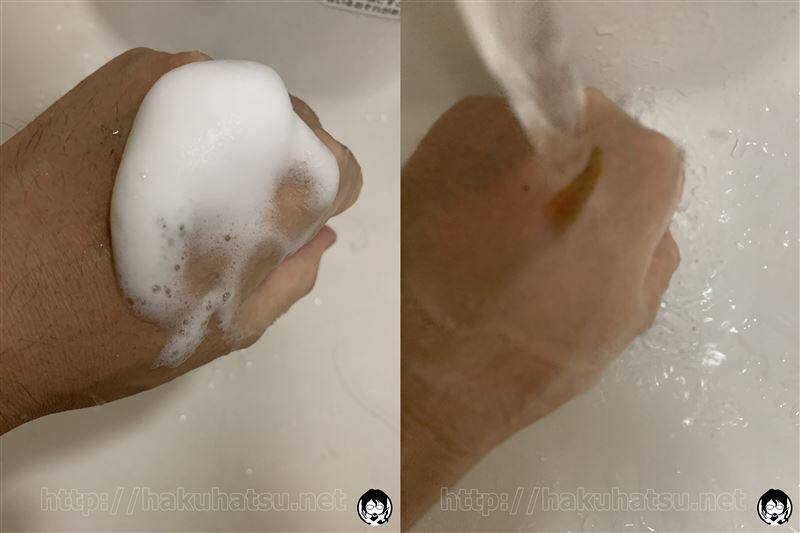 ビゲンヘアマスカラ白髪かくし体験レビュー石鹸で手を洗う