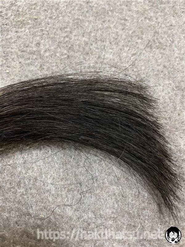 スティーブンノル カラークチュール クリームヘアカラー 7A ライトアイスブラウンを黒髪+白髪10％に染めた色
