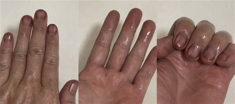 RISHIRIA Furel（リシリアフレル）カラーシャンプー 体験レビュー水洗い後の手