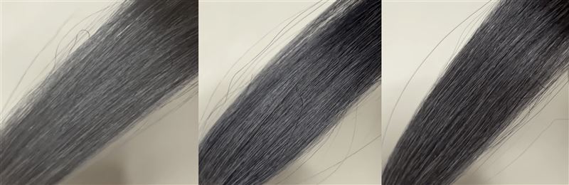 RISHIRIA Furel（リシリアフレル）カラーシャンプーナチュラルブラックで白髪を染めた色の変化