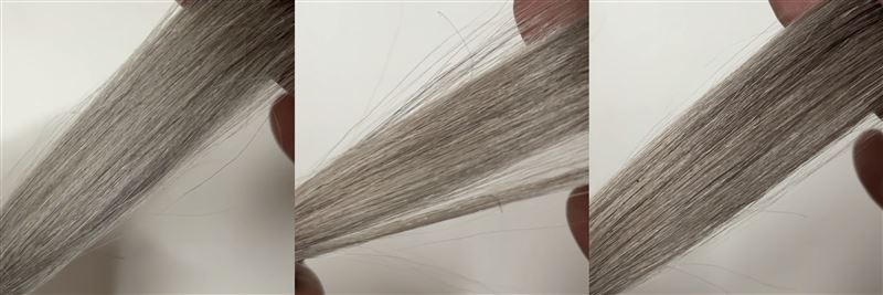 RISHIRIA Furel（リシリアフレル）カラーシャンプーモカブラウンで白髪を染めた色の変化
